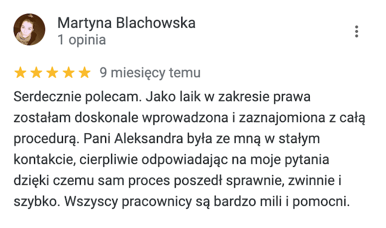 Opinia o kancelarii notarialnej w Zielonej Górze